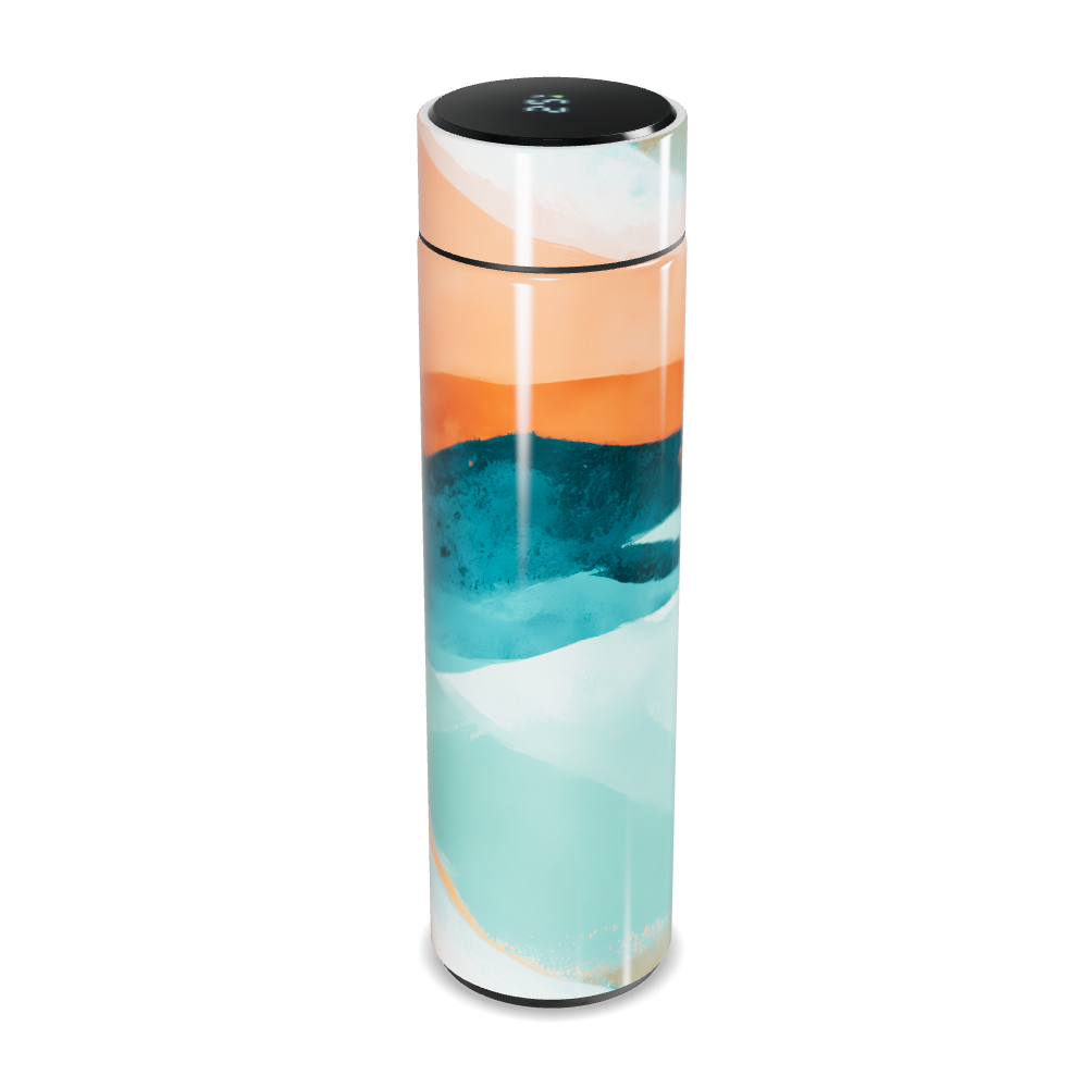 Garrafa Térmica Touch - Estampa Abstrata Colorida