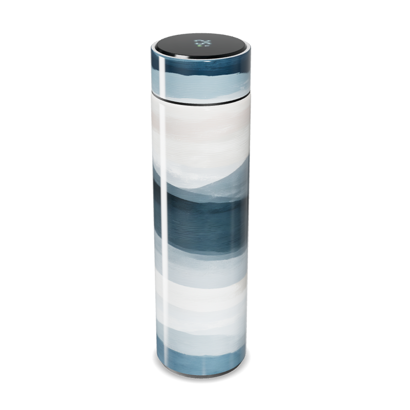 Garrafa Térmica Touch - Listras Azul e Branco