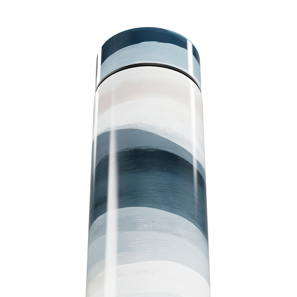 Garrafa Térmica Touch - Listras Azul e Branco