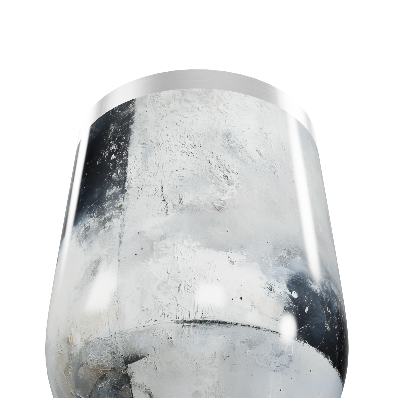 Copo Térmico Slim - Prata Efeito Marmorizado