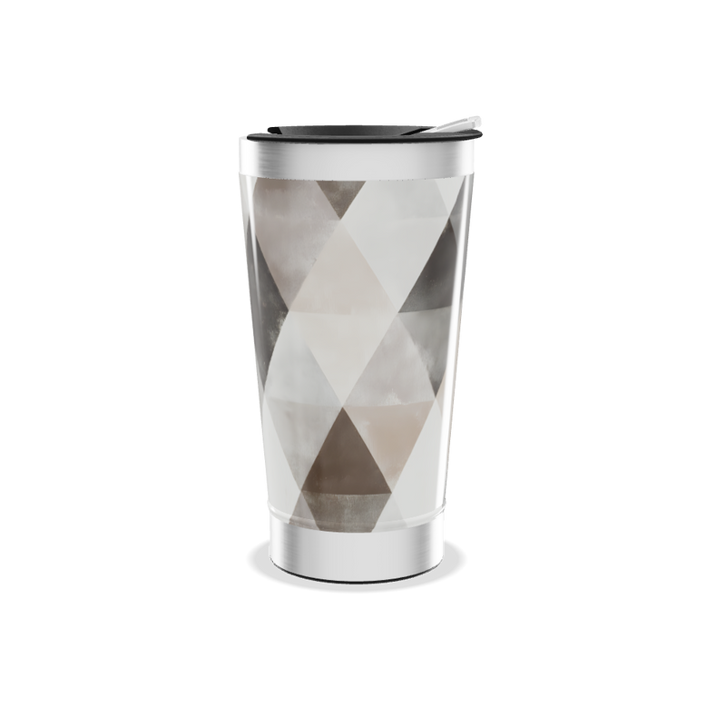 Copo Térmico - Geométrico Inox e Preto