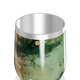 Copo Térmico Slim - Verde com Detalhes Dourados