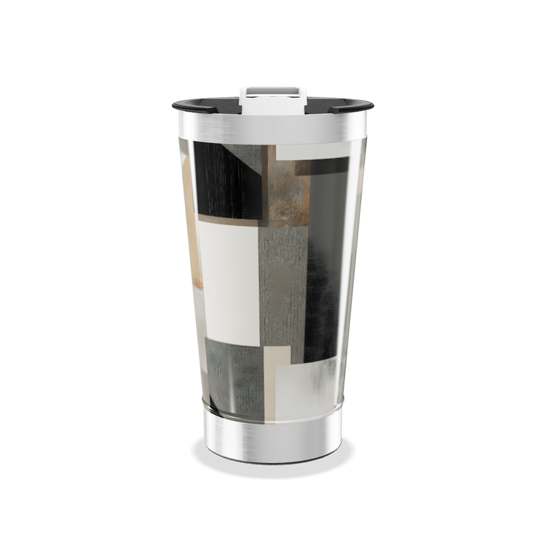 Copo Térmico - Estampa Geométrica Aço Inox
