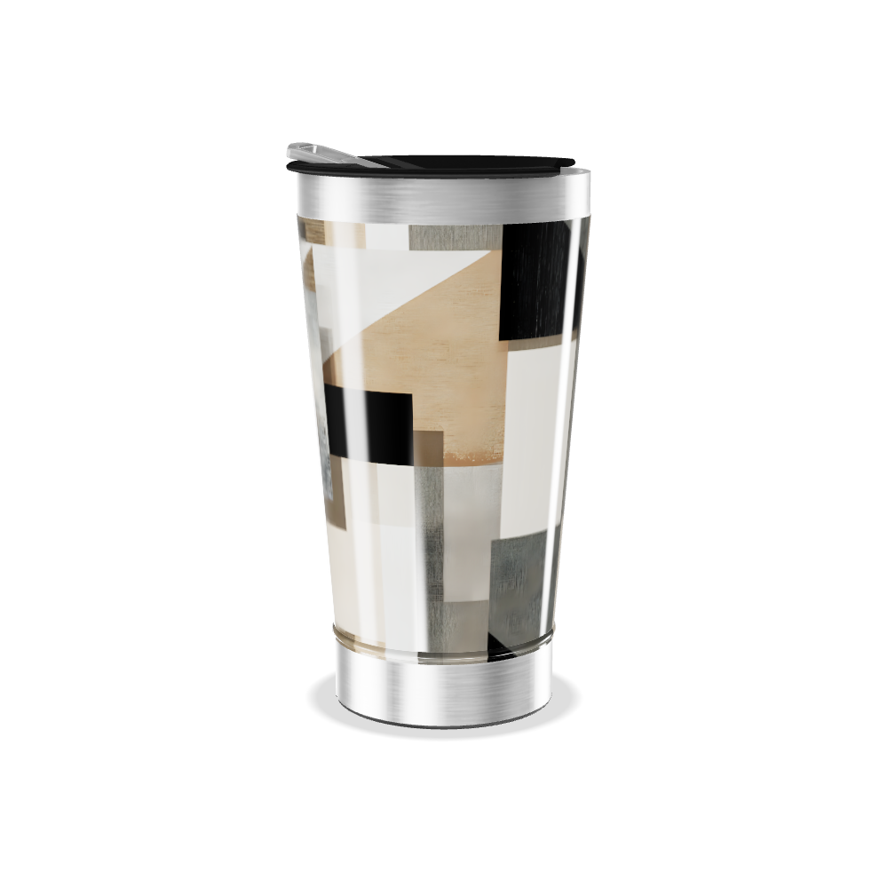 Copo Térmico - Estampa Geométrica Aço Inox