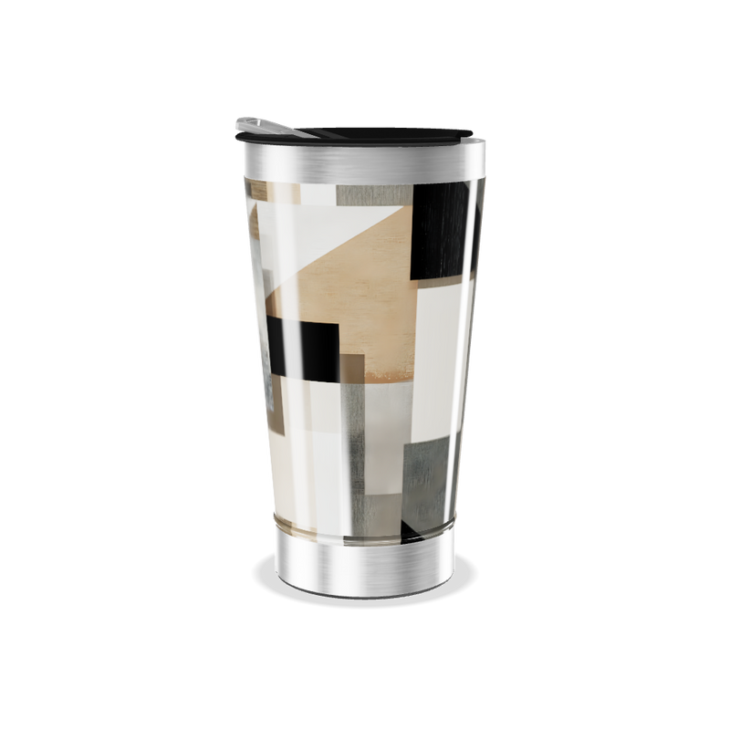 Copo Térmico - Estampa Geométrica Aço Inox