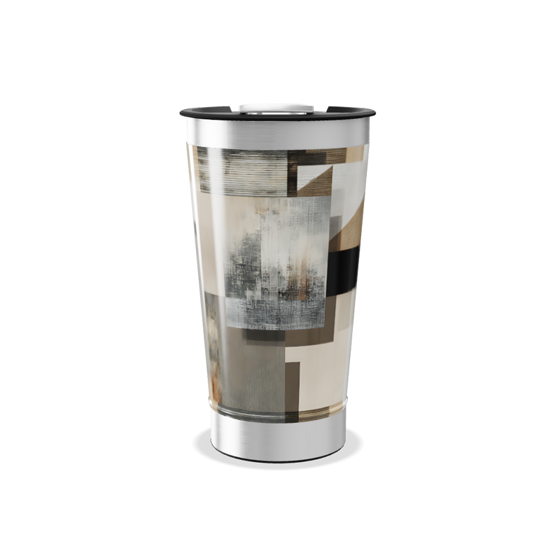 Copo Térmico - Estampa Geométrica Aço Inox