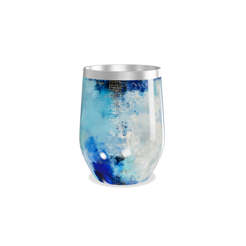 Copo Térmico Slim - Azul Artístico Inox