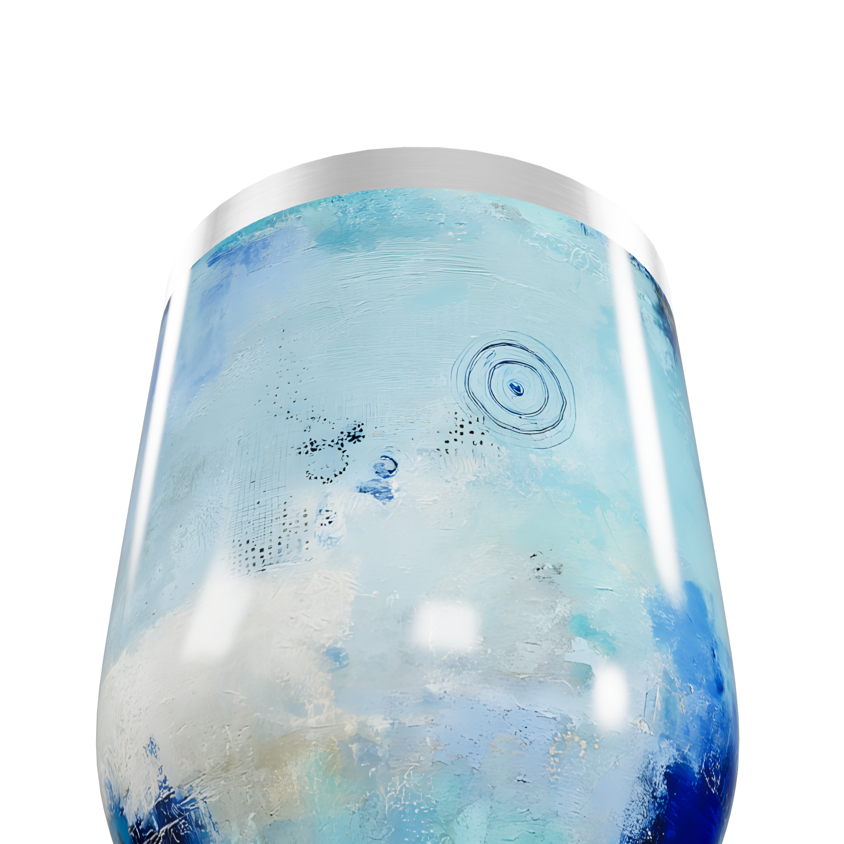 Copo Térmico Slim - Azul Artístico Inox