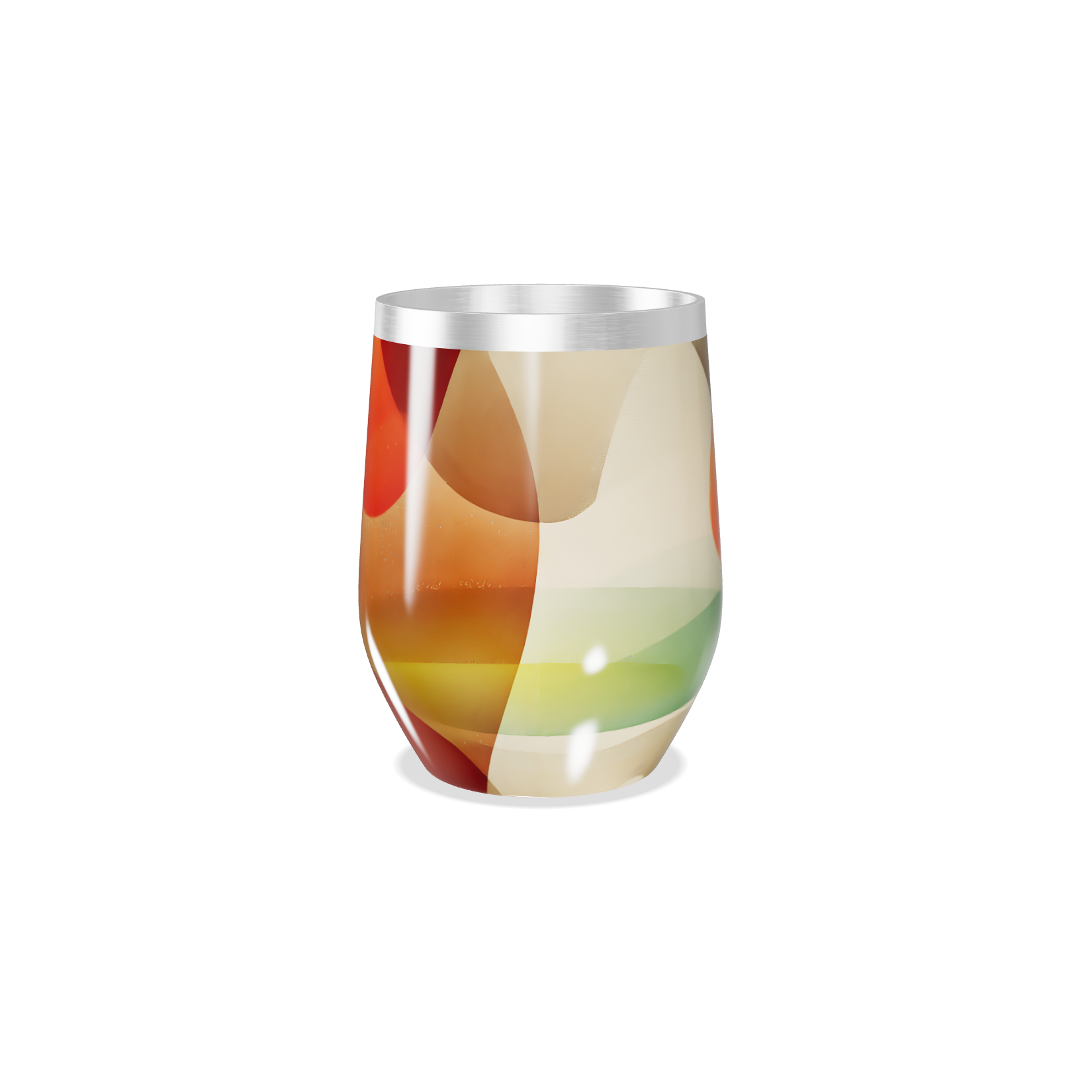 Copo Térmico Slim - Estampa Abstrata Colorida