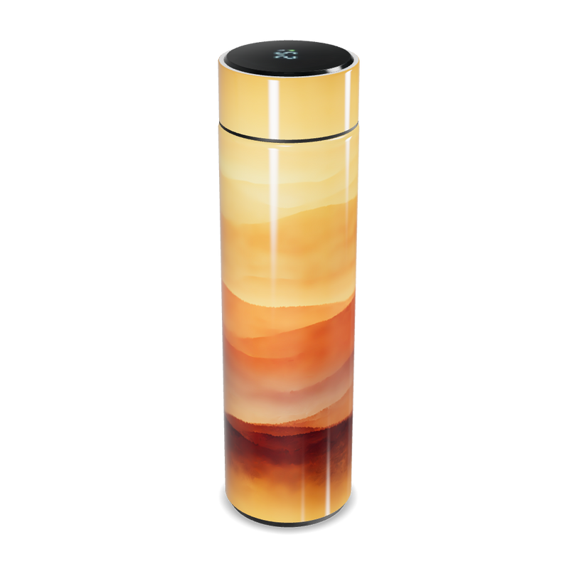 Garrafa Térmica Touch - Listras Laranja e Amarelo