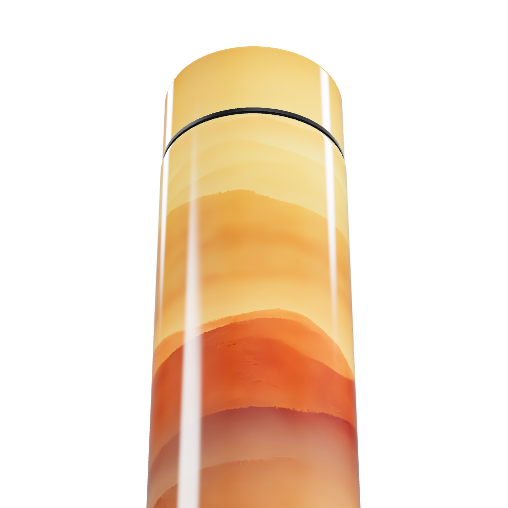 Garrafa Térmica Touch - Listras Laranja e Amarelo