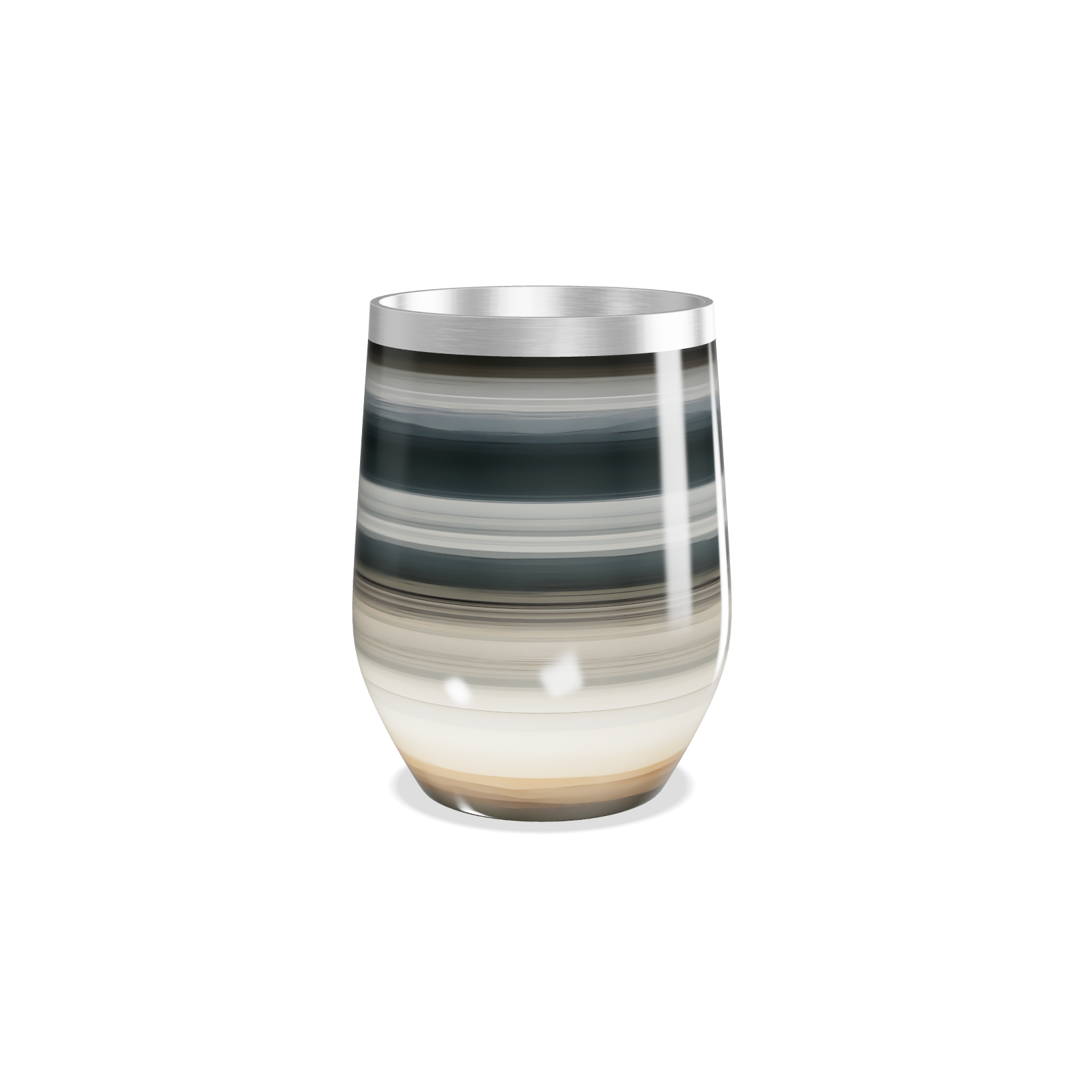 Copo Térmico Slim - Listras Coloridas Inox