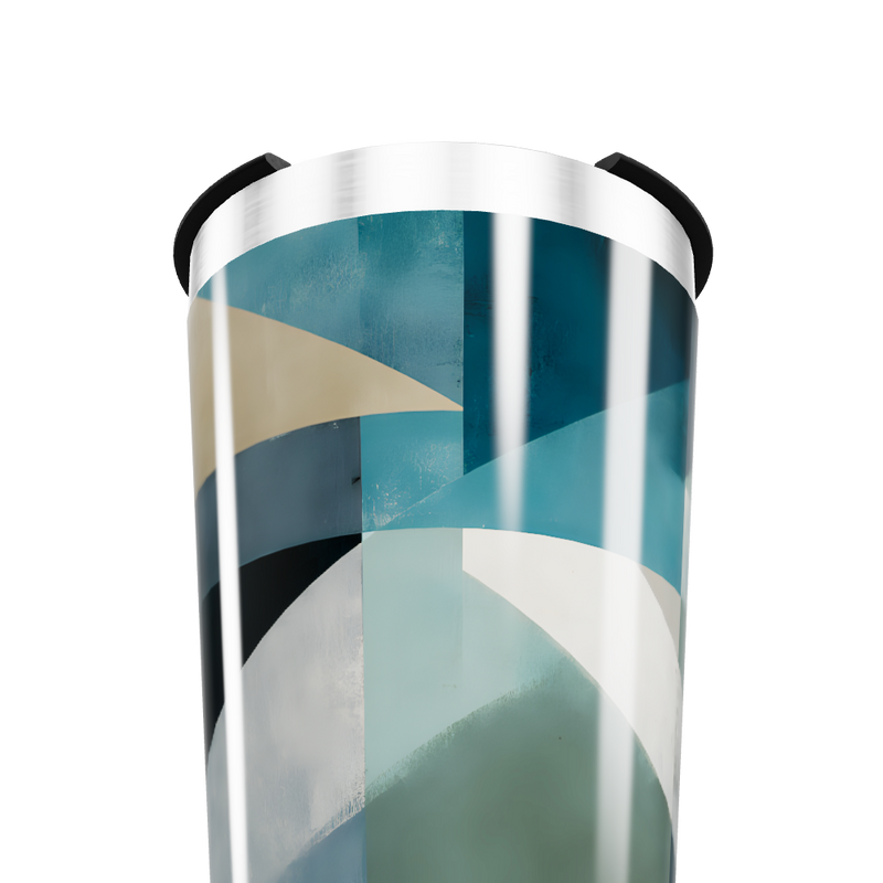 Copo Térmico - Geométrico Azul Inox