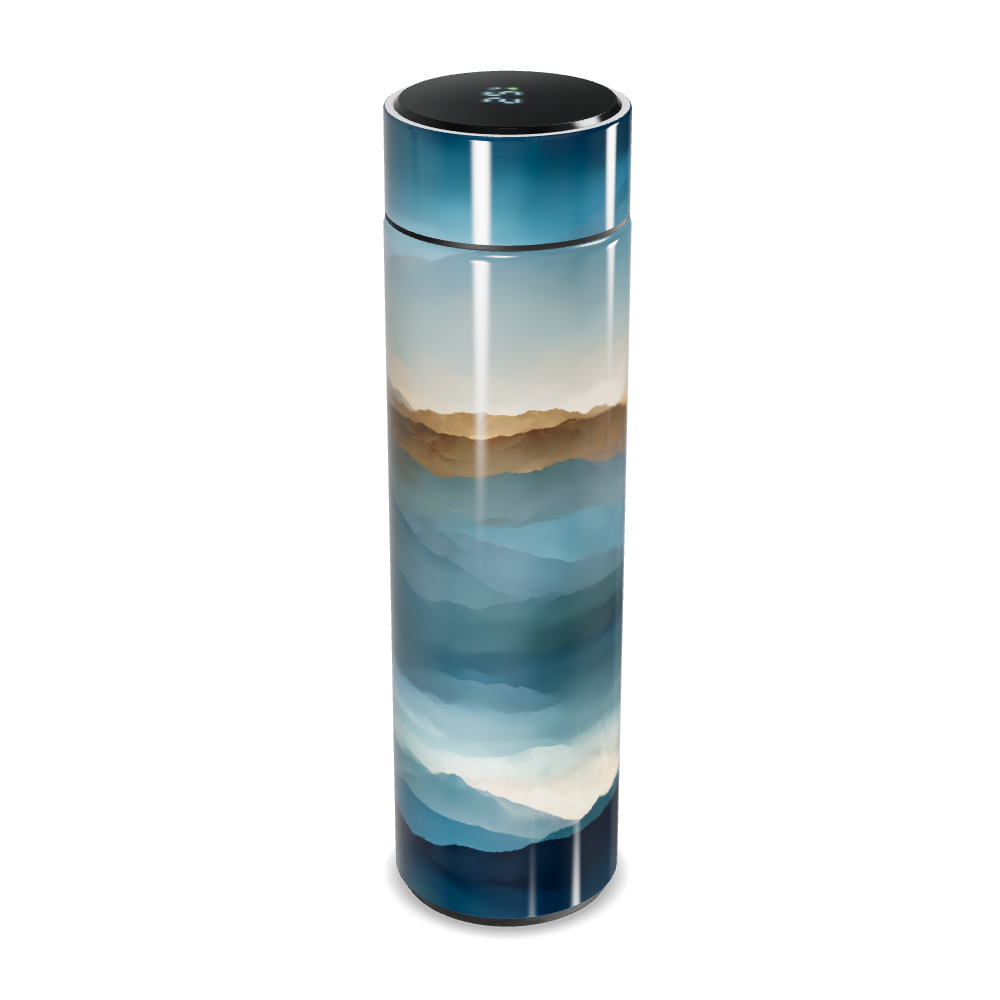 Garrafa Térmica Touch - Montanhas Azul