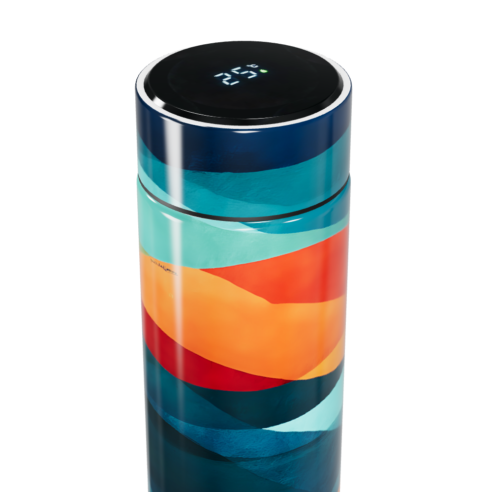 Garrafa Térmica Touch - Colorida com Estampa Moderna