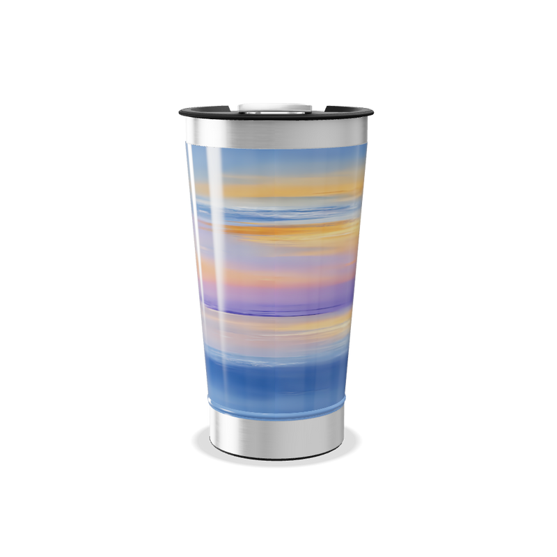 Copo Térmico - Listras Azul e Amarelo