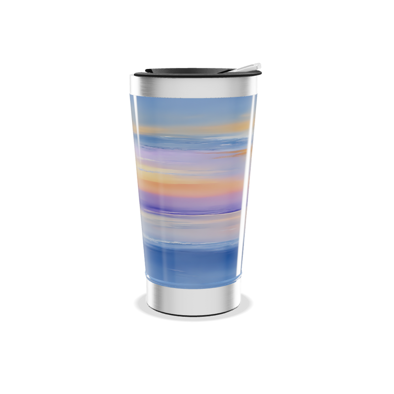 Copo Térmico - Listras Azul e Amarelo