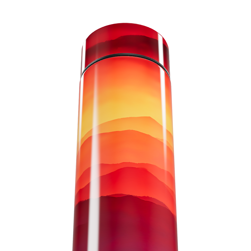 Garrafa Térmica Touch - Degradê Laranja e Vermelho