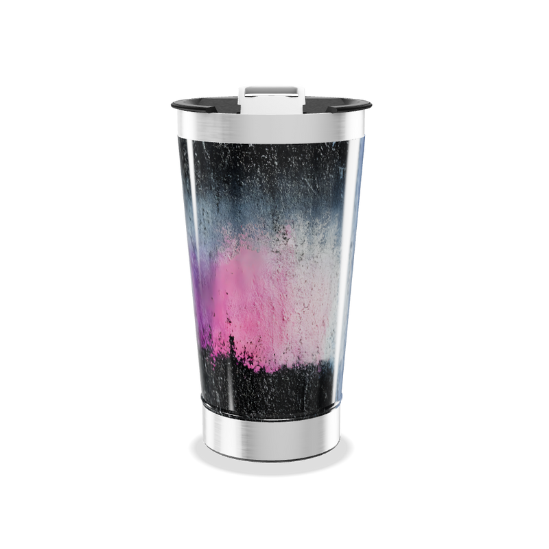 Copo Térmico - Estampa Rosa e Preto