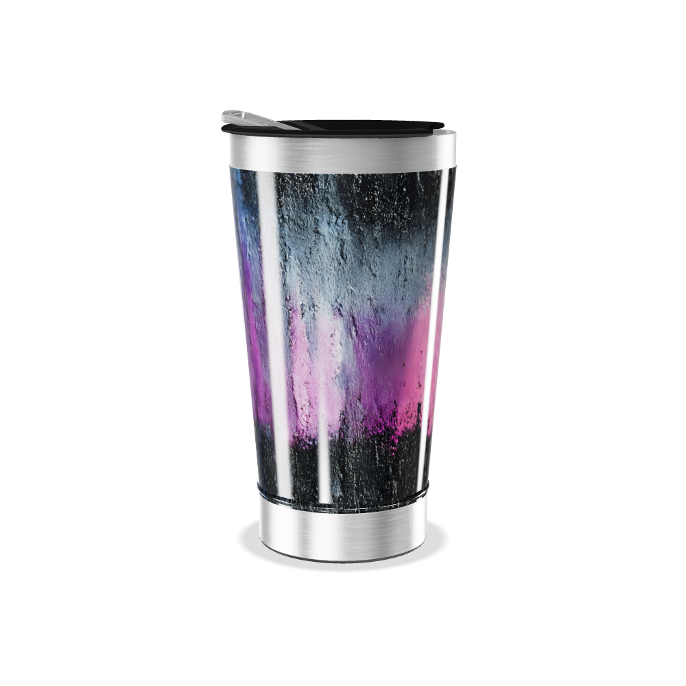 Copo Térmico - Estampa Rosa e Preto