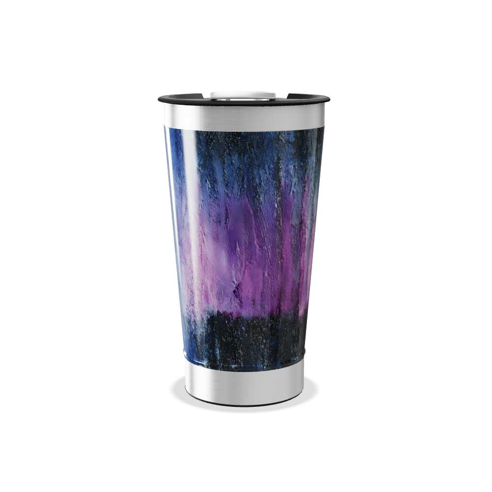 Copo Térmico - Estampa Rosa e Preto