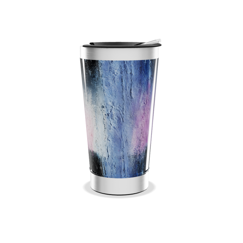 Copo Térmico - Estampa Rosa e Preto