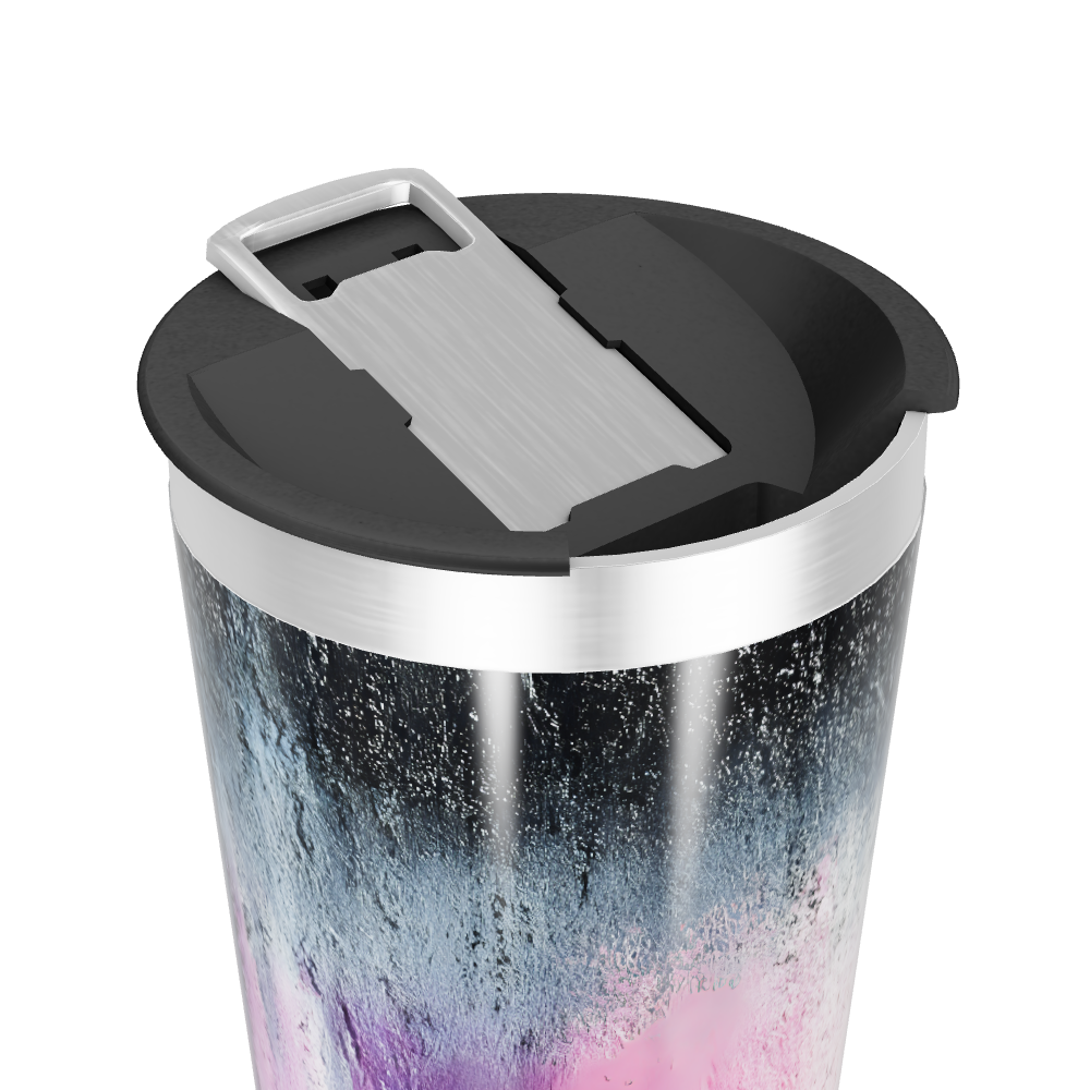 Copo Térmico - Estampa Rosa e Preto