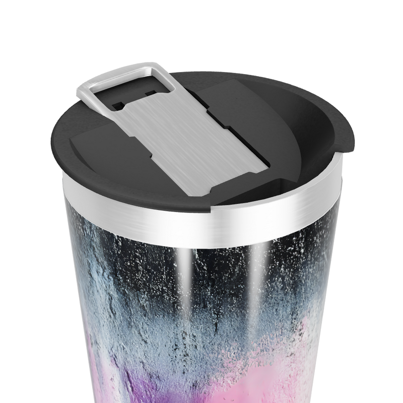 Copo Térmico - Estampa Rosa e Preto