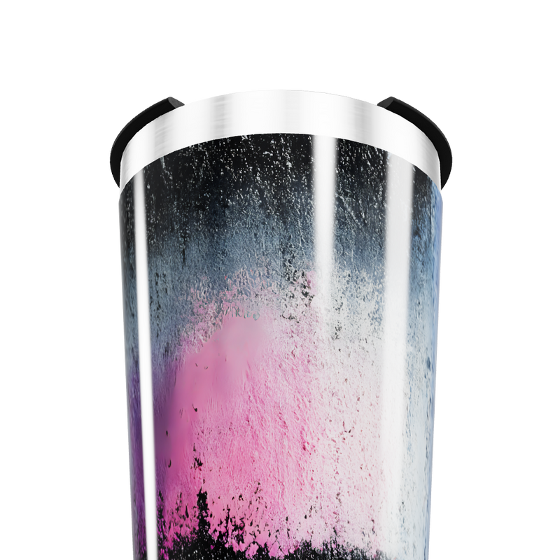 Copo Térmico - Estampa Rosa e Preto