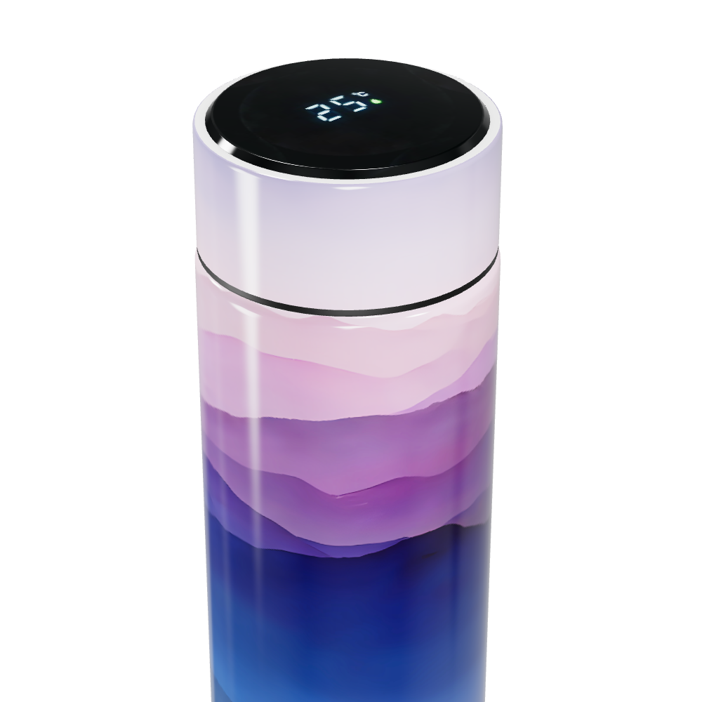 Garrafa Térmica Touch - Estampa Degradê Azul