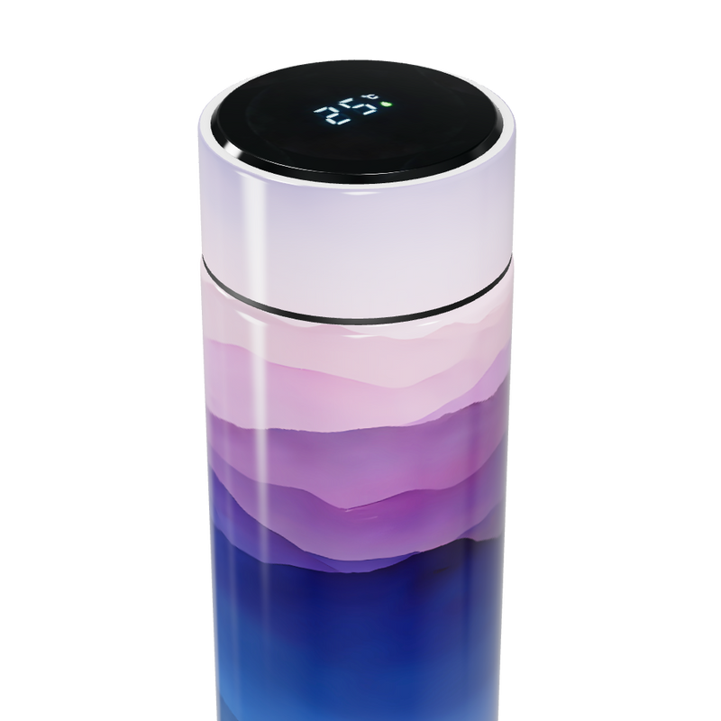 Garrafa Térmica Touch - Estampa Degradê Azul