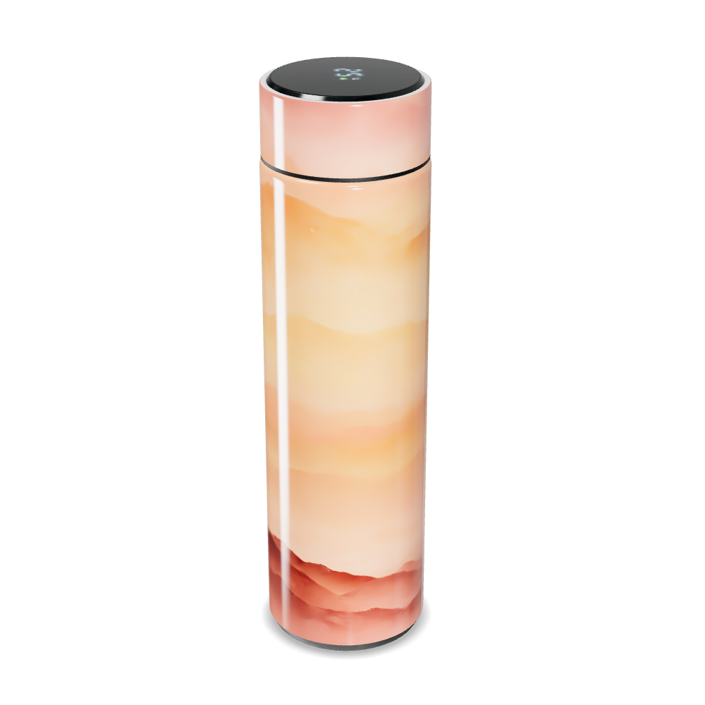 Garrafa Térmica Touch - Estampa Paisagem Laranja