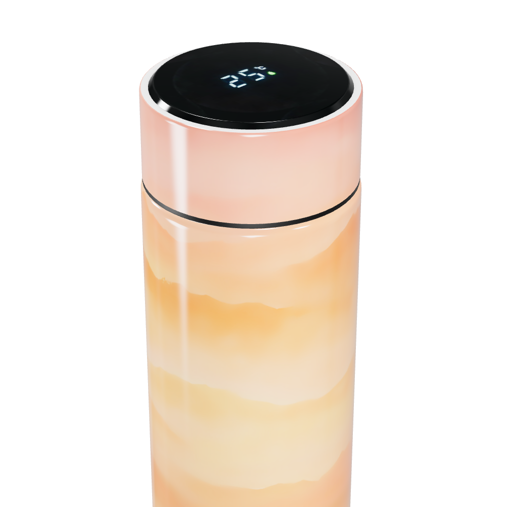 Garrafa Térmica Touch - Estampa Paisagem Laranja