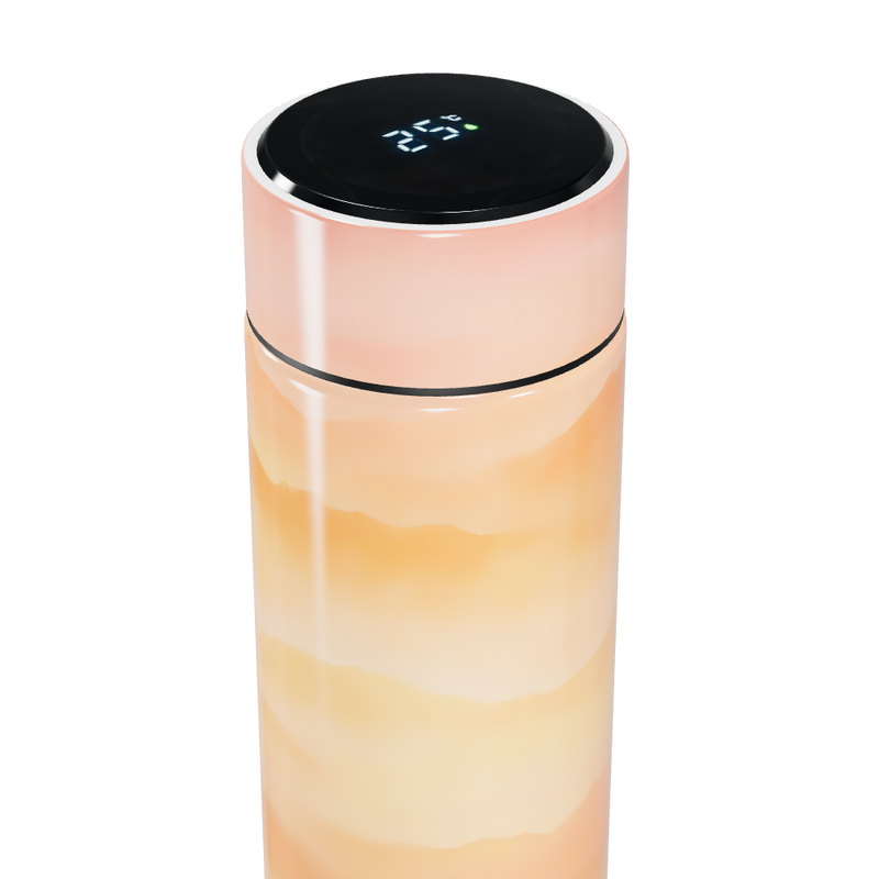 Garrafa Térmica Touch - Estampa Paisagem Laranja