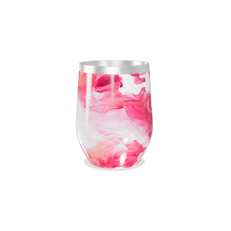 Copo Térmico Slim - Branco com Estampa Vermelha