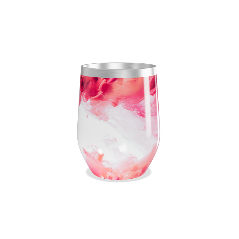 Copo Térmico Slim - Branco com Estampa Vermelha