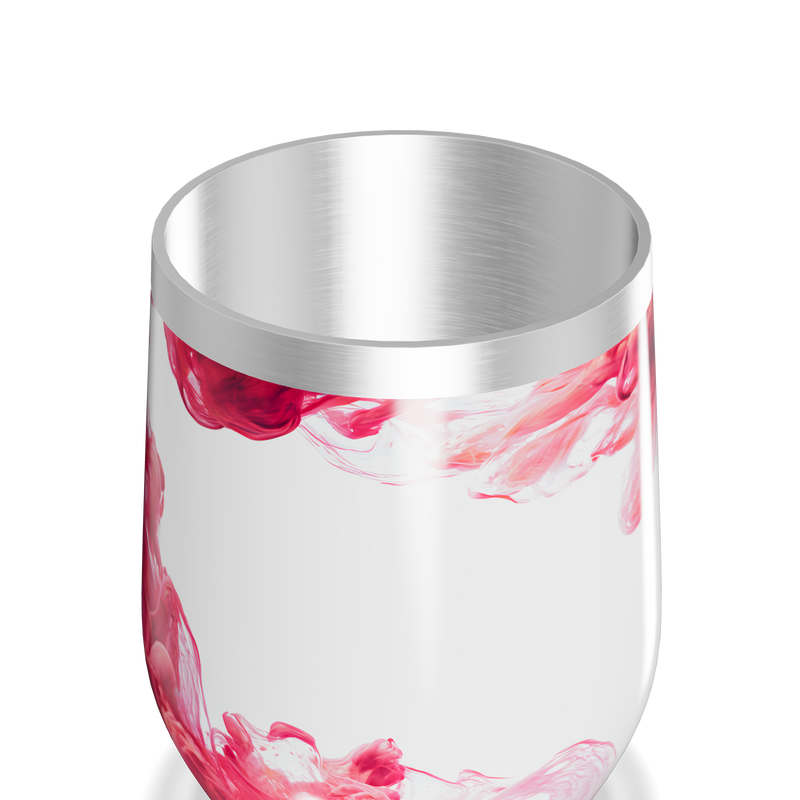 Copo Térmico Slim - Branco com Estampa Vermelha