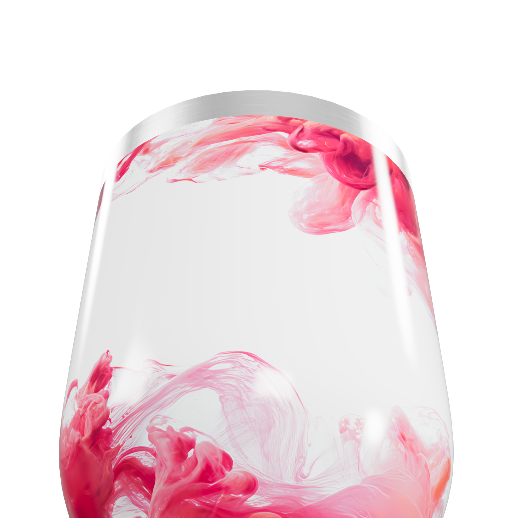 Copo Térmico Slim - Branco com Estampa Vermelha