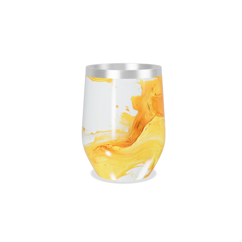 Copo Térmico Slim - Estampa Marmorizada Laranja