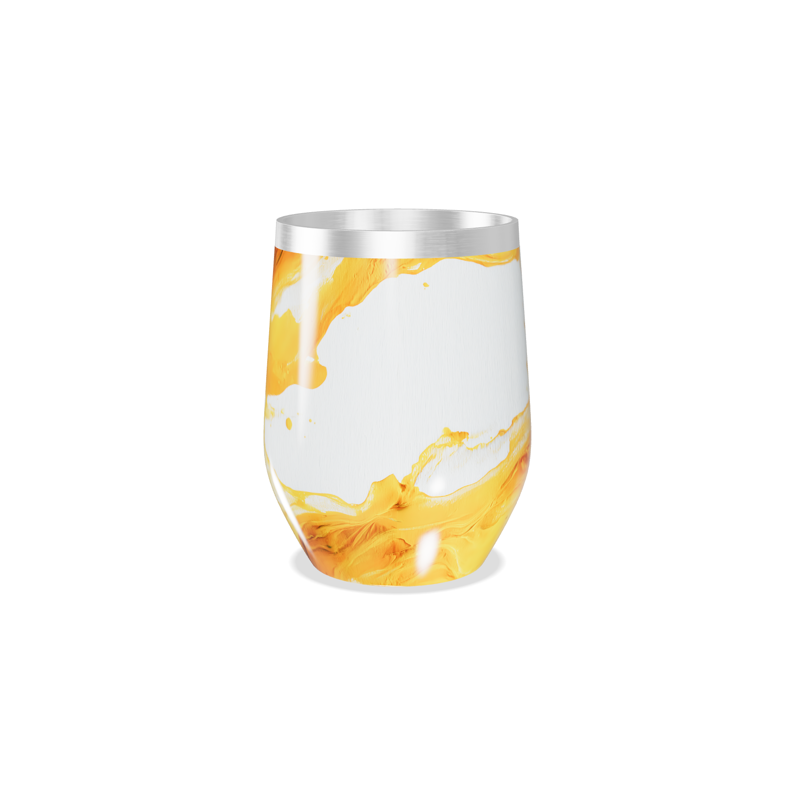 Copo Térmico Slim - Estampa Marmorizada Laranja