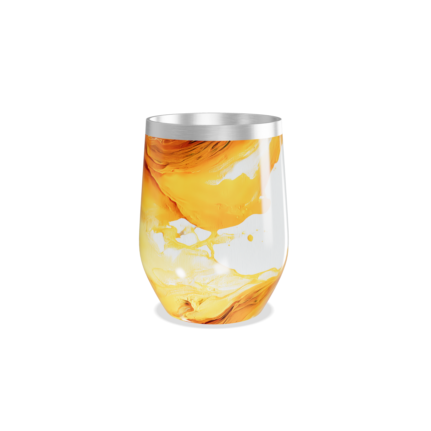 Copo Térmico Slim - Estampa Marmorizada Laranja