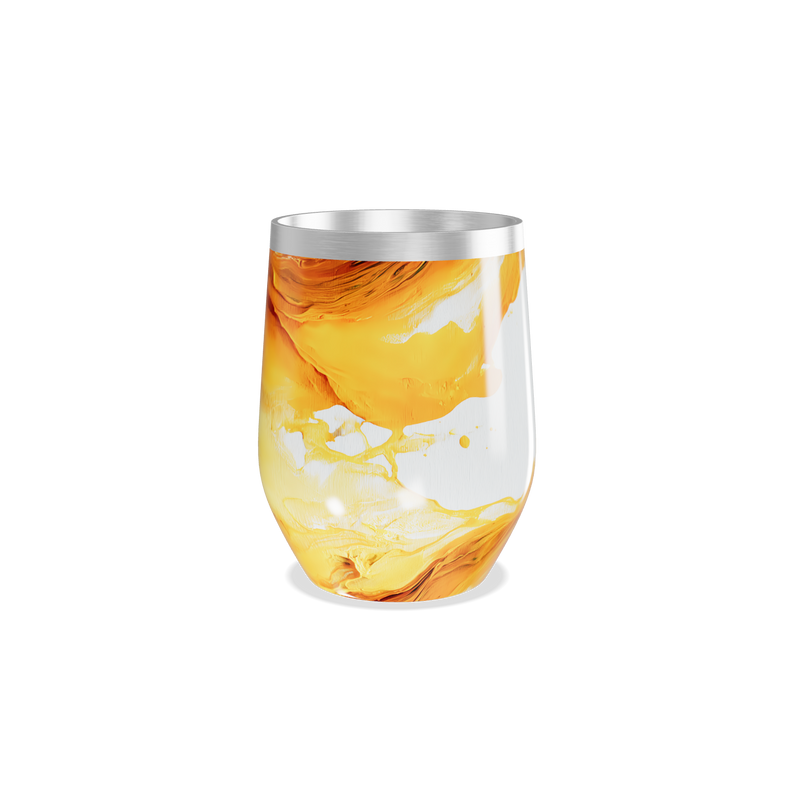 Copo Térmico Slim - Estampa Marmorizada Laranja