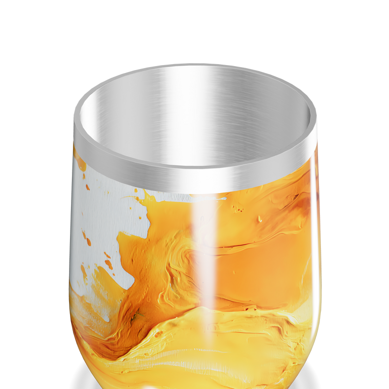 Copo Térmico Slim - Estampa Marmorizada Laranja