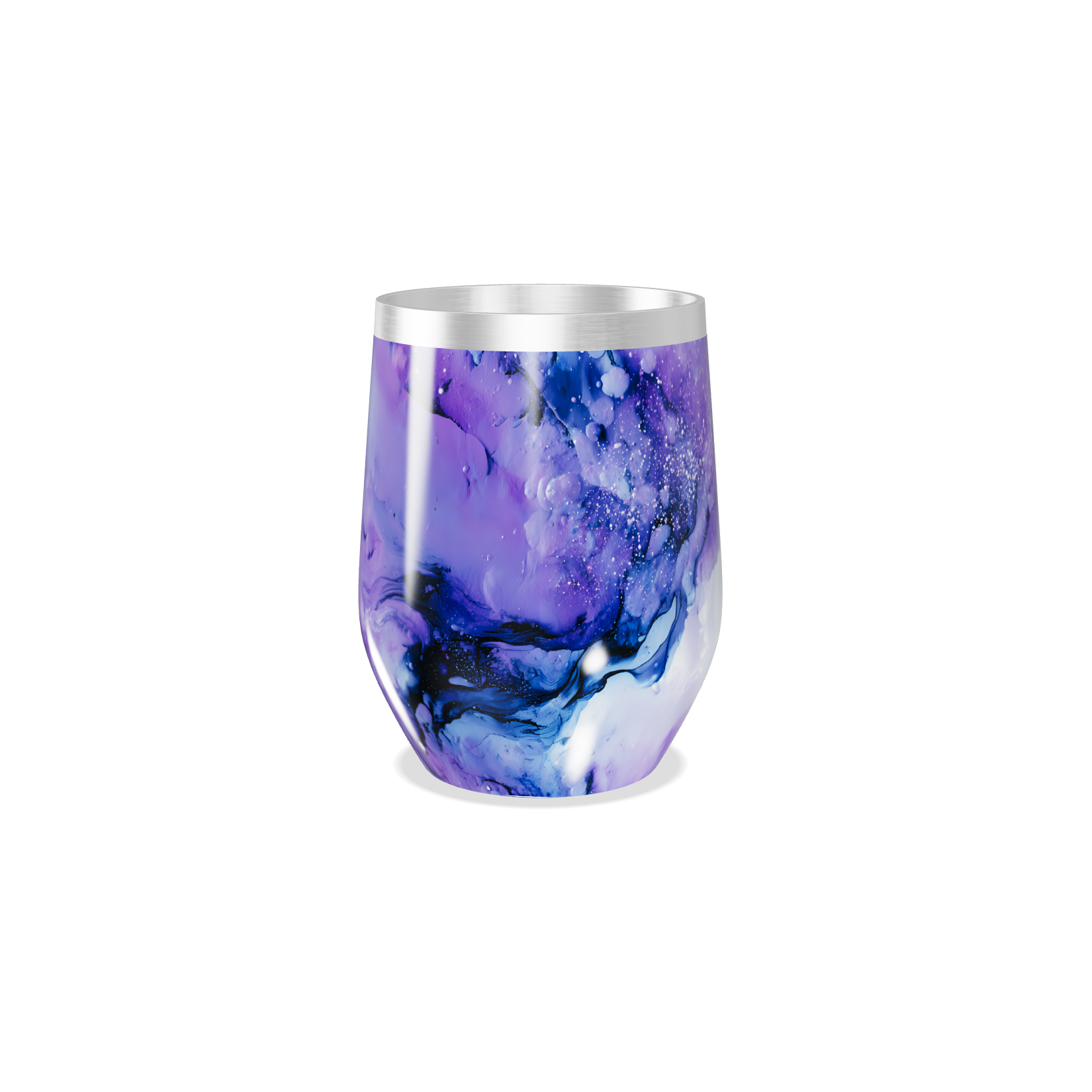 Copo Térmico Slim - Roxo Mármore Inox