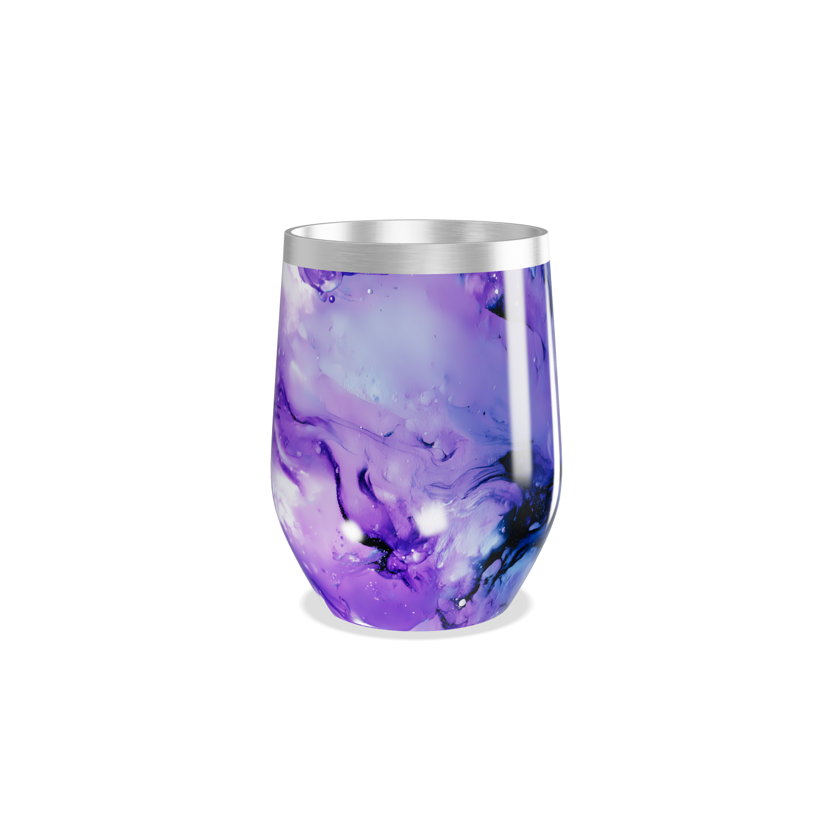 Copo Térmico Slim - Roxo Mármore Inox