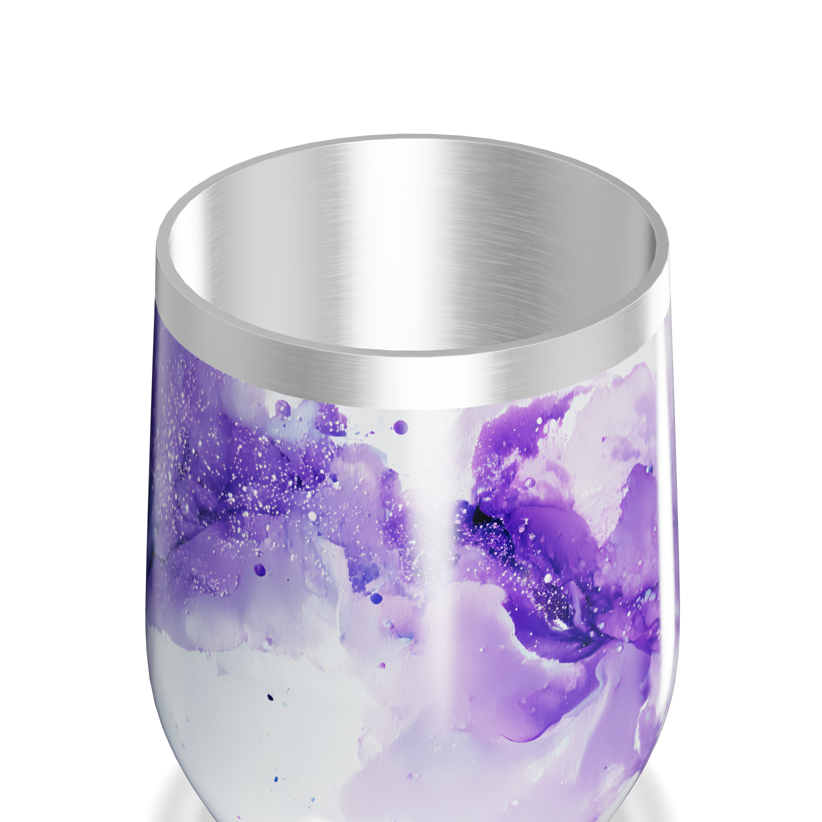 Copo Térmico Slim - Roxo Mármore Inox