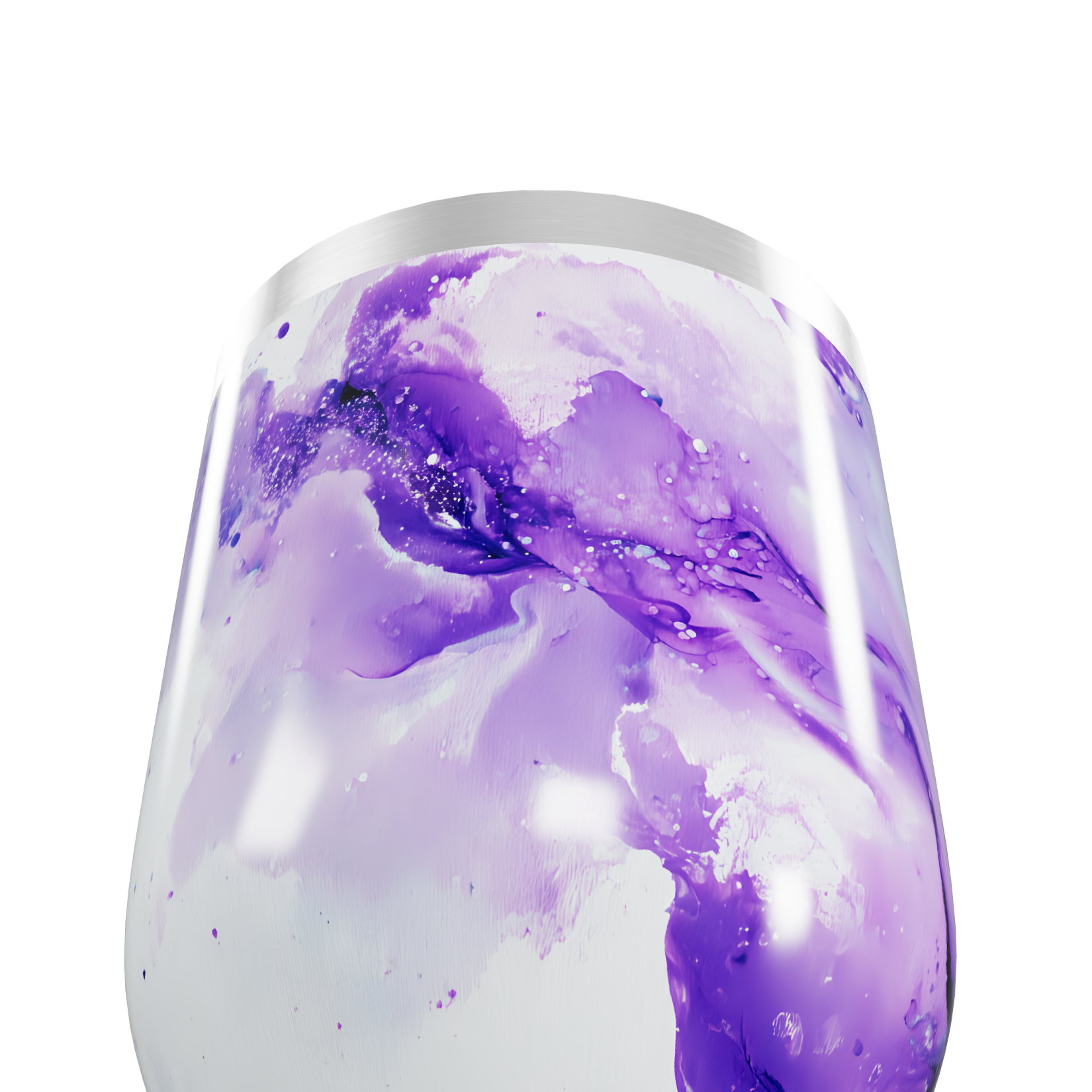 Copo Térmico Slim - Roxo Mármore Inox