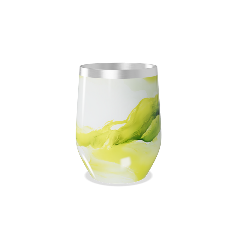 Copo Térmico Slim - Verde Abstrato Aço Inox