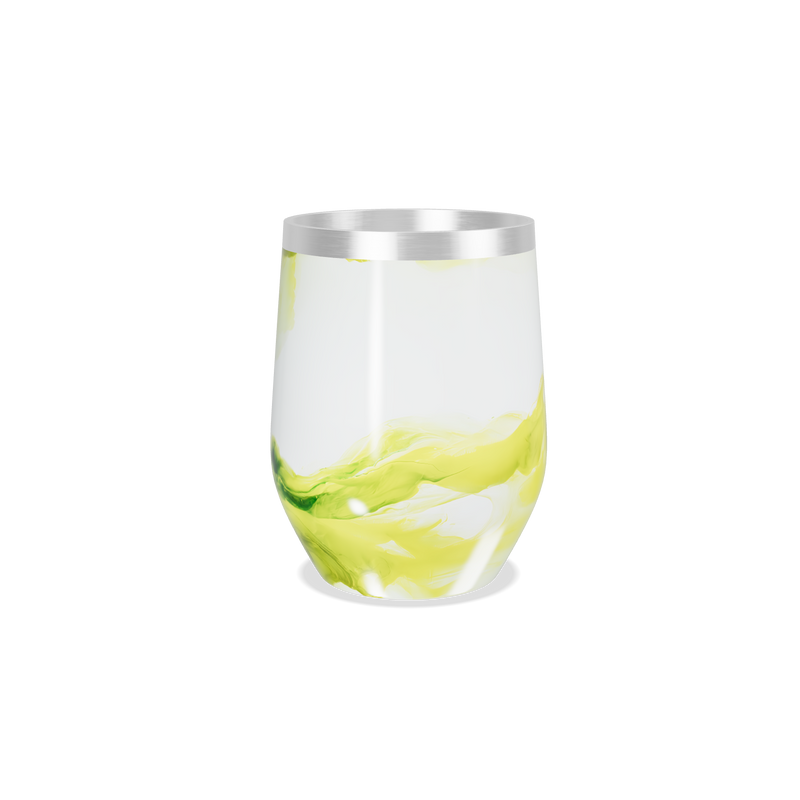 Copo Térmico Slim - Verde Abstrato Aço Inox