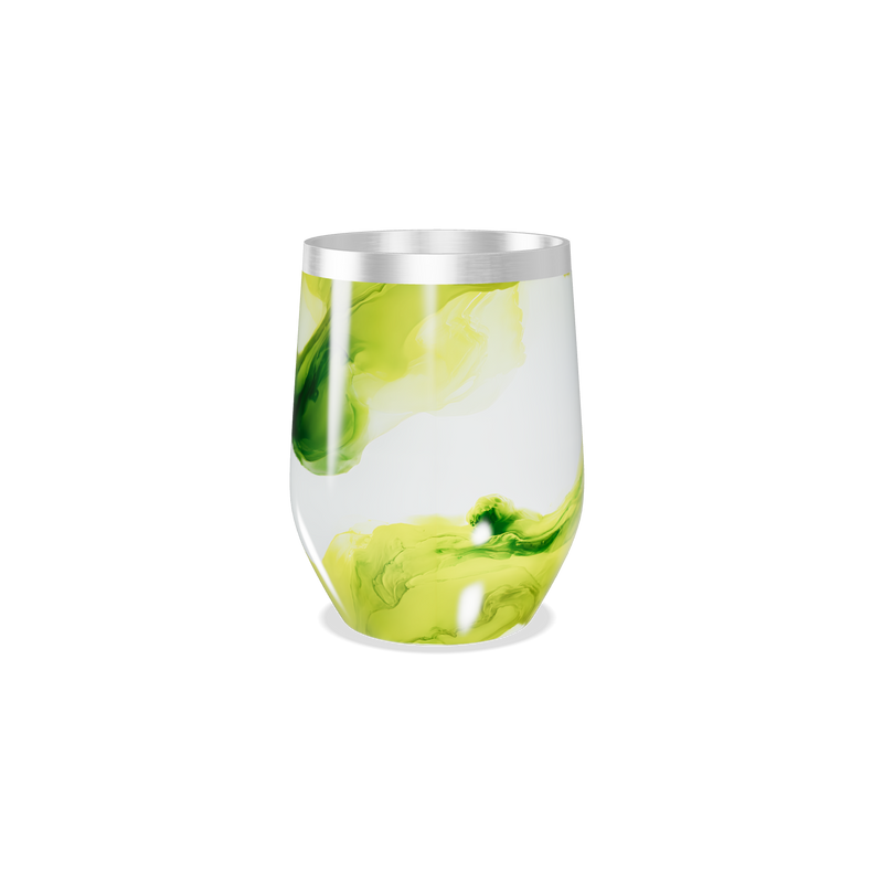 Copo Térmico Slim - Verde Abstrato Aço Inox